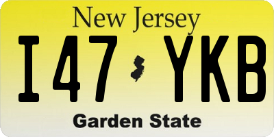 NJ license plate I47YKB