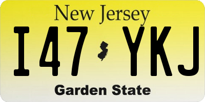 NJ license plate I47YKJ