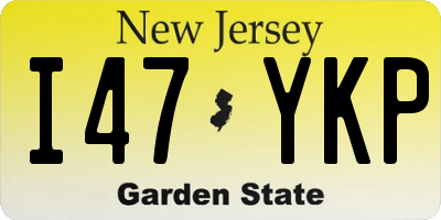 NJ license plate I47YKP