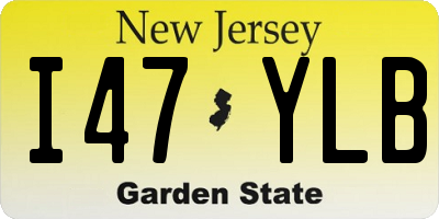 NJ license plate I47YLB