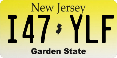 NJ license plate I47YLF