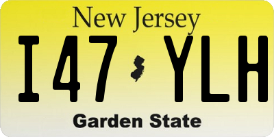NJ license plate I47YLH