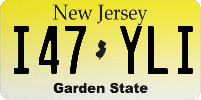NJ license plate I47YLI