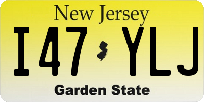 NJ license plate I47YLJ