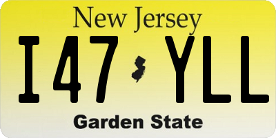 NJ license plate I47YLL