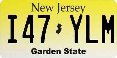 NJ license plate I47YLM