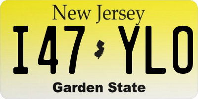 NJ license plate I47YLO