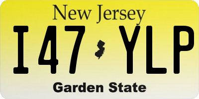 NJ license plate I47YLP