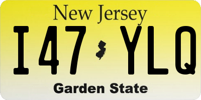 NJ license plate I47YLQ