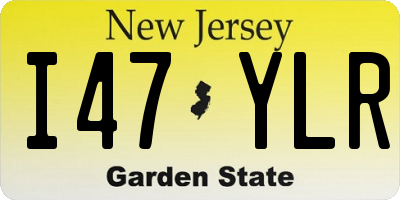NJ license plate I47YLR
