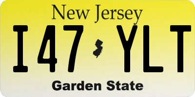 NJ license plate I47YLT