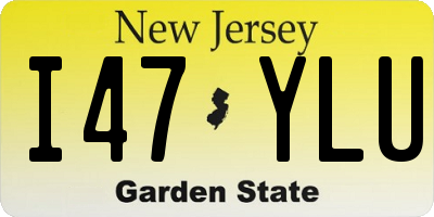 NJ license plate I47YLU