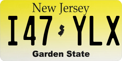 NJ license plate I47YLX