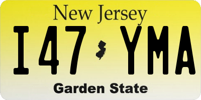 NJ license plate I47YMA