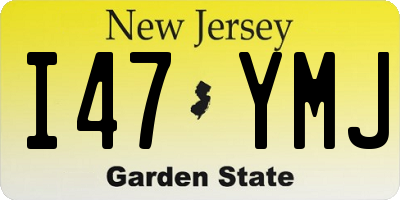 NJ license plate I47YMJ
