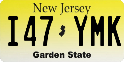 NJ license plate I47YMK