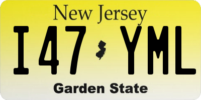 NJ license plate I47YML