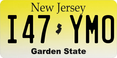 NJ license plate I47YMO