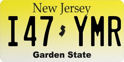 NJ license plate I47YMR