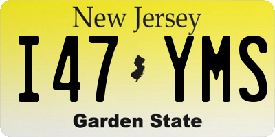 NJ license plate I47YMS