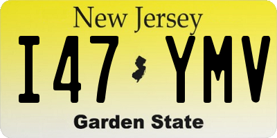NJ license plate I47YMV
