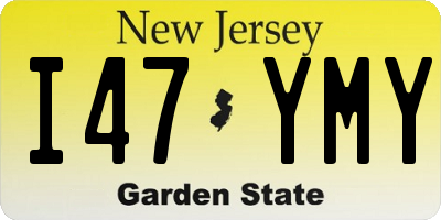 NJ license plate I47YMY