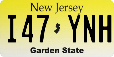NJ license plate I47YNH