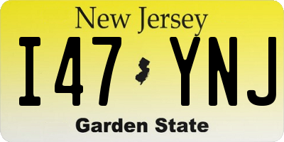 NJ license plate I47YNJ