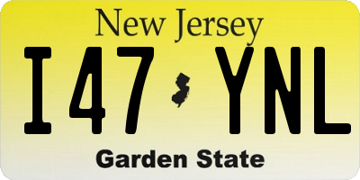 NJ license plate I47YNL