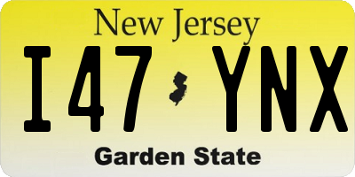 NJ license plate I47YNX