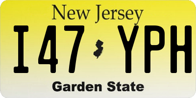 NJ license plate I47YPH