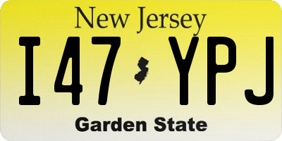 NJ license plate I47YPJ