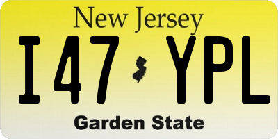 NJ license plate I47YPL