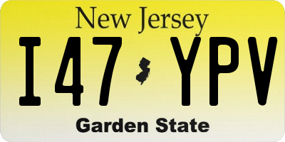 NJ license plate I47YPV
