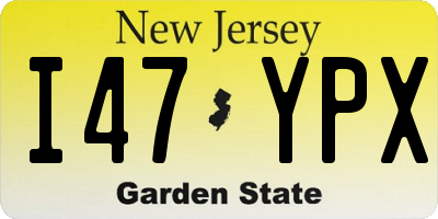 NJ license plate I47YPX