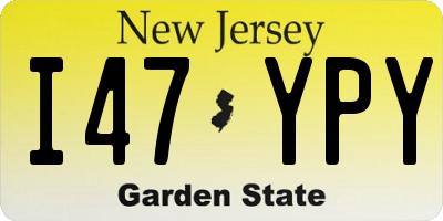 NJ license plate I47YPY
