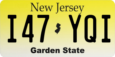 NJ license plate I47YQI