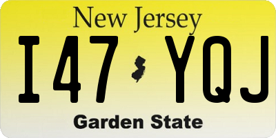 NJ license plate I47YQJ