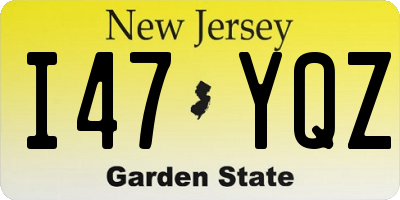 NJ license plate I47YQZ