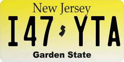 NJ license plate I47YTA