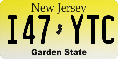NJ license plate I47YTC