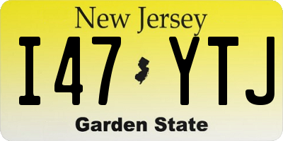 NJ license plate I47YTJ
