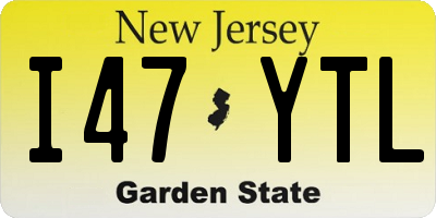 NJ license plate I47YTL