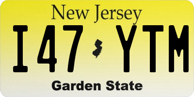 NJ license plate I47YTM