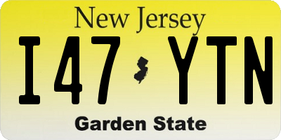 NJ license plate I47YTN