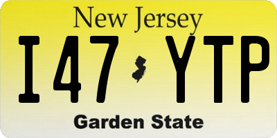 NJ license plate I47YTP