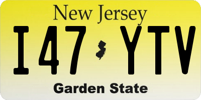 NJ license plate I47YTV