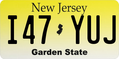 NJ license plate I47YUJ