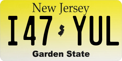 NJ license plate I47YUL