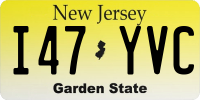 NJ license plate I47YVC